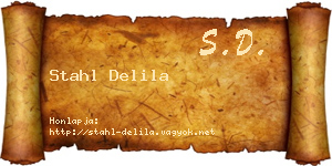 Stahl Delila névjegykártya